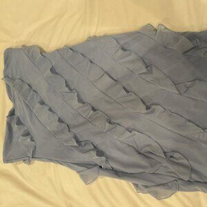 Oh Polly Tatiana Bandeau Ruffle Detail Mini Dress in Blue